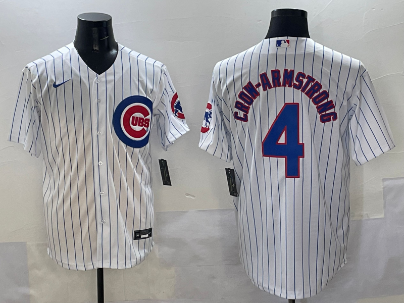 Men's Chicago Cubs Pete Crow-Armstrong #4 White Home Jersey
